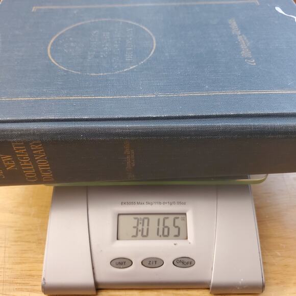 Vintage Websters Seventh New Collegiate Dictionary 1967 Hardcover Blue & Gold - Picture 10 of 10